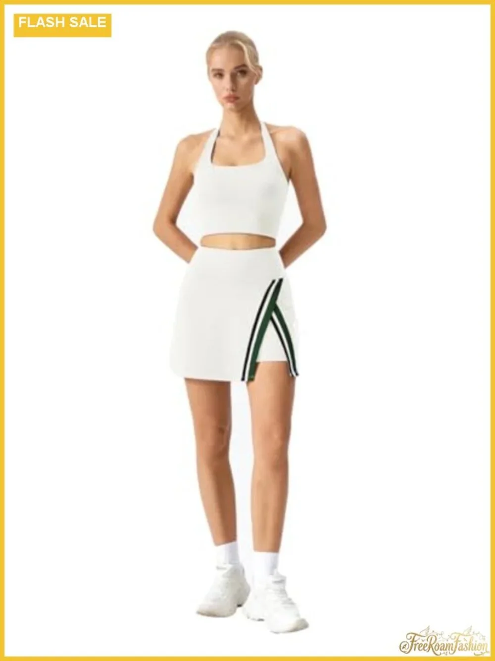 High Waisted Tennis Skort with Shorts, Pockets